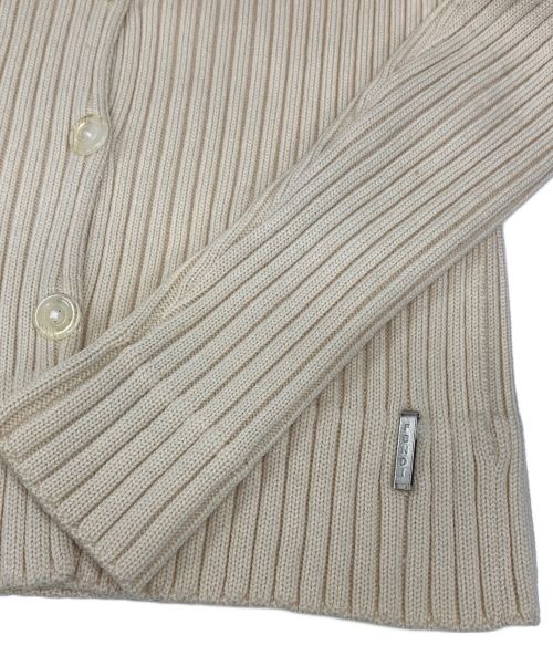 FENDI（フェンディ）FENDI (フェンディ) リブカーディガン クリーム サイズ:44の古着・服飾アイテム