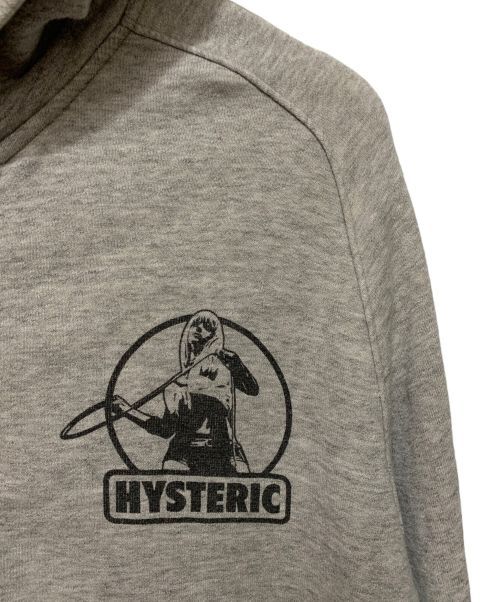 Hysteric Glamour（ヒステリックグラマー）Hysteric Glamour (ヒステリックグラマー) kill girl　ジップパーカー グレー サイズ:Lの古着・服飾アイテム