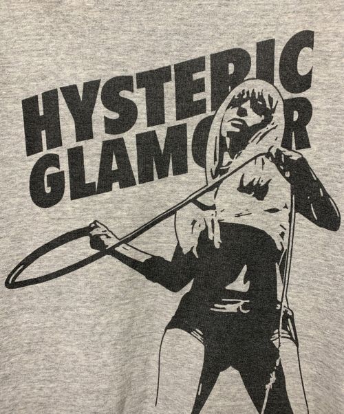 Hysteric Glamour（ヒステリックグラマー）Hysteric Glamour (ヒステリックグラマー) kill girl　ジップパーカー グレー サイズ:Lの古着・服飾アイテム