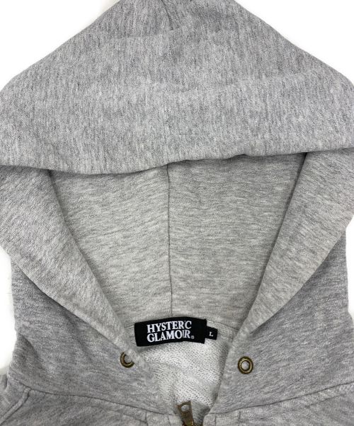 Hysteric Glamour（ヒステリックグラマー）Hysteric Glamour (ヒステリックグラマー) kill girl　ジップパーカー グレー サイズ:Lの古着・服飾アイテム