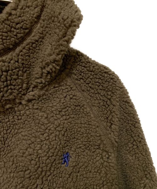 Gymphlex（ジムフレックス）Gymphlex (ジムフレックス) ボアフーディジャケット カーキ サイズ:16の古着・服飾アイテム