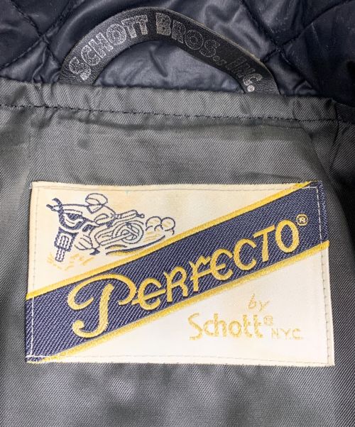 Schott（ショット）Schott (ショット)  nano・universe (ナノ・ユニバース) キルティングジャケット ブラック サイズ:Mの古着・服飾アイテム