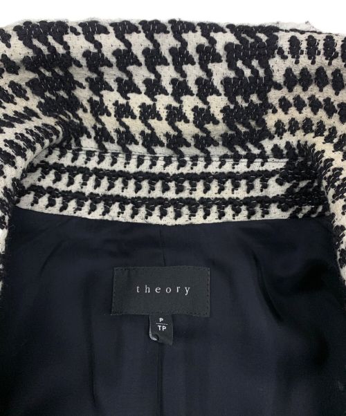 theory luxe（セオリーリュクス）theory luxe (セオリーリュクス) FABRIC GRAPHIC COAT ブラック×ホワイト サイズ:Pの古着・服飾アイテム