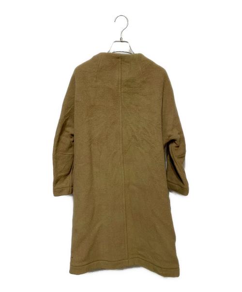 LONDON Tradition（ロンドントラディション）LONDON Tradition (ロンドントラディション) ノーカラーウールコート ブラウン サイズ:34の古着・服飾アイテム