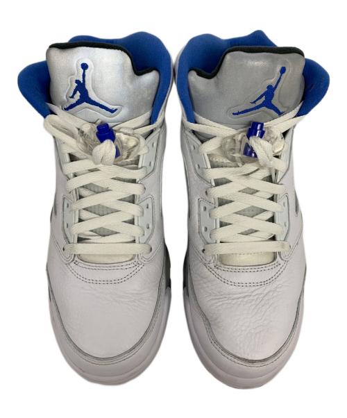 NIKE（ナイキ）NIKE (ナイキ) AIR JORDAN5 ホワイト×ブルー サイズ:27.5の古着・服飾アイテム