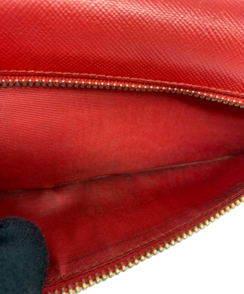 PRADA（プラダ）PRADA (プラダ) サフィアーノロングウォレット レッドの古着・服飾アイテム