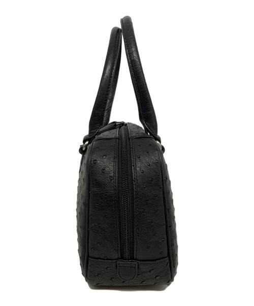 JRA（ジェーアールエー）JRA (ジェーアールエー) オーストリッチ ハンドバッグ ブラックの古着・服飾アイテム