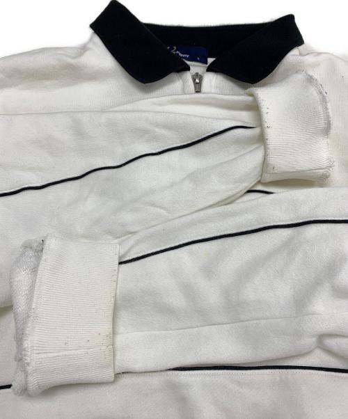 FRED PERRY（フレッドペリー）FRED PERRY (フレッドペリー) AMERICAN RAG CIE (アメリカンラグシー) ハーフジップスウェット ホワイト サイズ:Lの古着・服飾アイテム