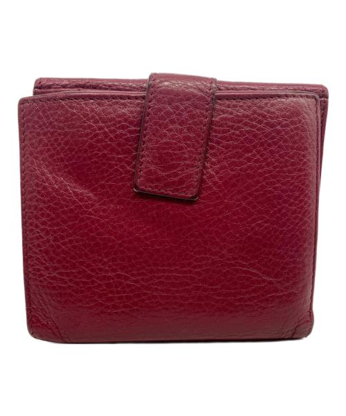 Salvatore Ferragamo（サルヴァトーレ フェラガモ）Salvatore Ferragamo (サルヴァトーレ フェラガモ) ガンチーニ 2つ折り財布 バーガンディーの古着・服飾アイテム