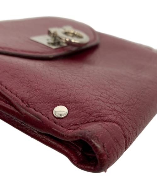 Salvatore Ferragamo（サルヴァトーレ フェラガモ）Salvatore Ferragamo (サルヴァトーレ フェラガモ) ガンチーニ 2つ折り財布 バーガンディーの古着・服飾アイテム