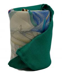 HERMES（エルメス）の古着「カレ90 VIVE LE VENT 風よ吹け」｜グリーン