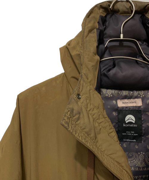 BEAMS Lights（ビームスライト）BEAMS Lights (ビームスライト) KOMATSU (コマツ) アライドダウンフーデッドコート カーキ サイズ:Lの古着・服飾アイテム