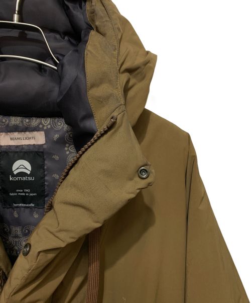 BEAMS Lights（ビームスライト）BEAMS Lights (ビームスライト) KOMATSU (コマツ) アライドダウンフーデッドコート カーキ サイズ:Lの古着・服飾アイテム