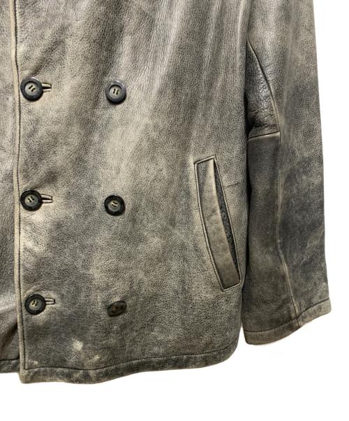 GUESS（ゲス）GUESS (ゲス) レザージャケット グレー サイズ:Lの古着・服飾アイテム