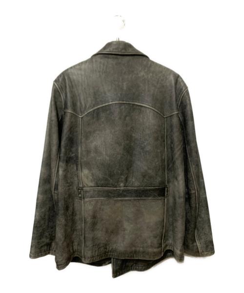 GUESS（ゲス）GUESS (ゲス) レザージャケット グレー サイズ:Lの古着・服飾アイテム