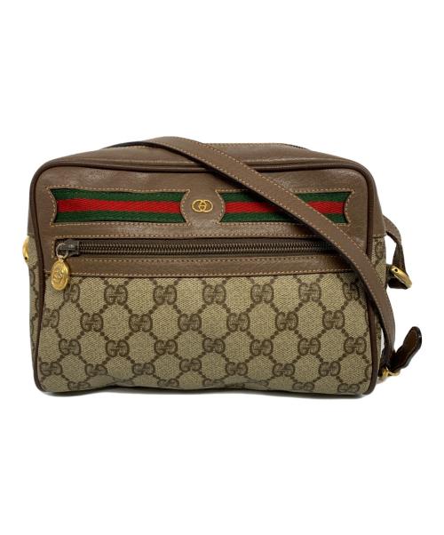 GUCCI（グッチ）GUCCI (グッチ) オールドグッチ GGプラス シェリーライン ショルダーバッグ  ベージュの古着・服飾アイテム