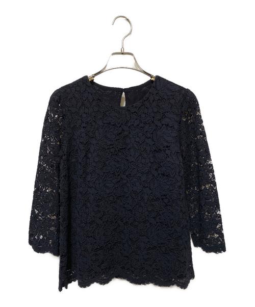 ANAYI（アナイ）ANAYI (アナイ) レースブラウス ネイビー サイズ:38 未使用品の古着・服飾アイテム