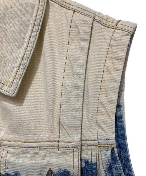 FenG CHen WANG（フェンチェンワン）FenG CHen WANG (フェンチェンワン) デニムジャケット ベージュ×ブルー サイズ:Mの古着・服飾アイテム