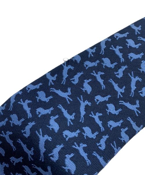 HERMES（エルメス）HERMES (エルメス) シルクネクタイ ブルー サイズ:サイズ表記なしの古着・服飾アイテム