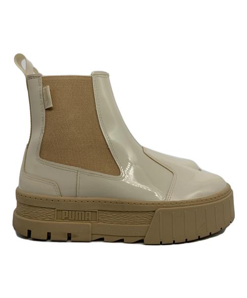 PUMA（プーマ）PUMA (プーマ)  MAYZE CHELSEA JELLY WNS ホワイト×ベージュ サイズ:24の古着・服飾アイテム
