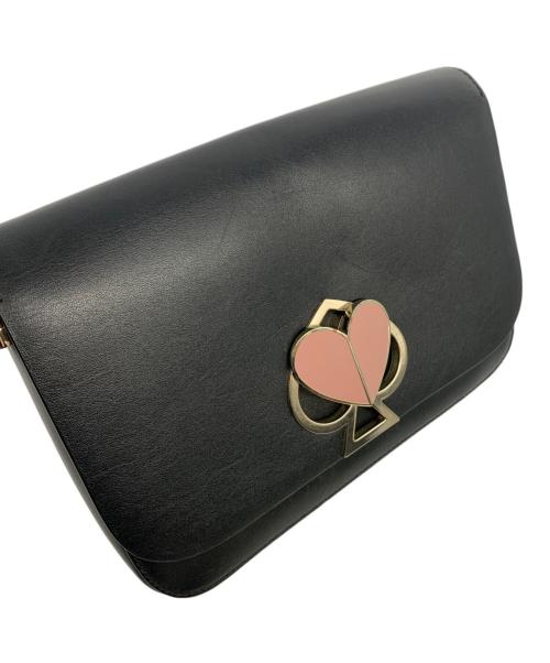 Kate Spade（ケイトスペード）Kate Spade (ケイトスペード) ショルダーバッグ ブラック×ピンクの古着・服飾アイテム