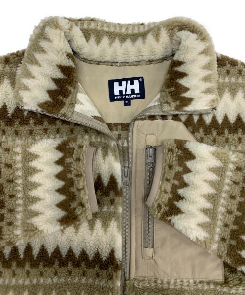 HELLY HANSEN（ヘリーハンセン）HELLY HANSEN (ヘリーハンセン) ファイバーパイルジャカードジャケット ベージュ サイズ:WLの古着・服飾アイテム