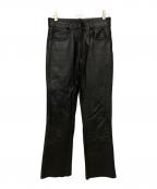 SRPエスアールピー）の古着「レザーパンツ」｜ブラック