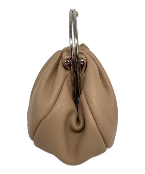 傳濱野（デンハマノ）傳濱野 (デンハマノ) がま口ハンドバッグ ベージュの古着・服飾アイテム