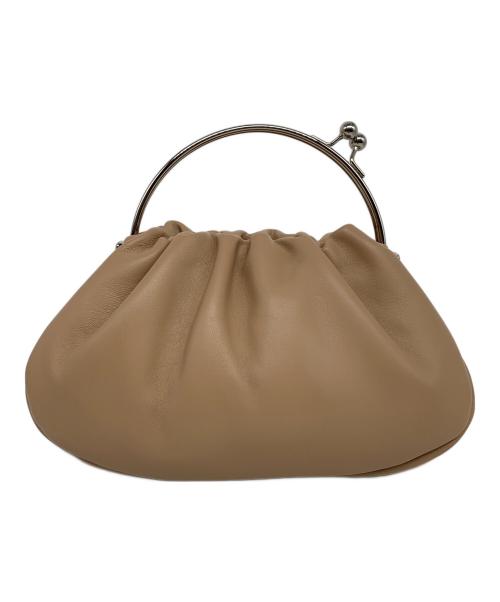 傳濱野（デンハマノ）傳濱野 (デンハマノ) がま口ハンドバッグ ベージュの古着・服飾アイテム