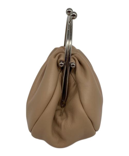 傳濱野（デンハマノ）傳濱野 (デンハマノ) がま口ハンドバッグ ベージュの古着・服飾アイテム