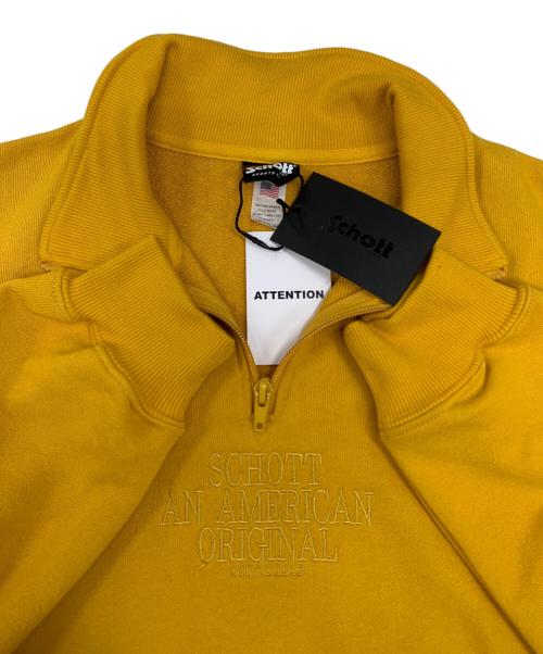 Schott（ショット）shott (ショット) ハーフジップロゴスウェット イエロー サイズ:M 未使用品の古着・服飾アイテム