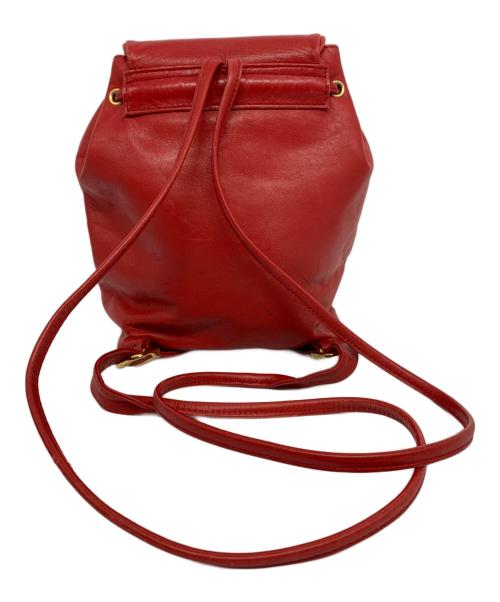 MOSCHINO CHEAP&CHIC（モスキーノ チープ アンド シック）MOSCHINO CHEAP&CHIC (モスキーノ チープ アンド シック) レザーミニリュック レッドの古着・服飾アイテム