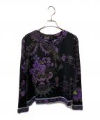 LEONARDレオナール）の古着「ブラウス」｜ブラック×パープル