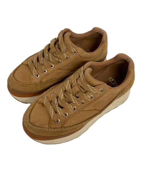 UGG（アグ）UGG (アグ) Marin Lace LEATHER厚底シューズ ブラウン サイズ:22.5の古着・服飾アイテム