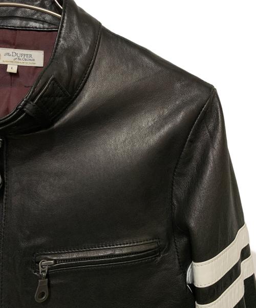 The Duffer of ST.George（ザ ダファーオブセントジョージ）The DUFFER of ST.GEORGE (ザ ダファーオブセントジョージ) ラムレザージャケット ブラック サイズ:Lの古着・服飾アイテム