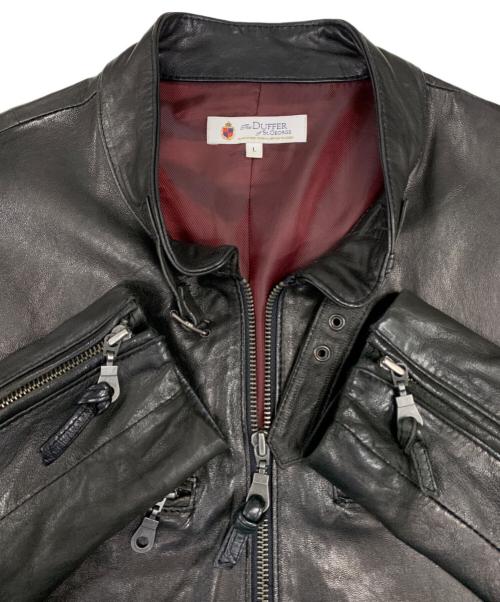 The Duffer of ST.George（ザ ダファーオブセントジョージ）The DUFFER of ST.GEORGE (ザ ダファーオブセントジョージ) ラムレザージャケット ブラック サイズ:Lの古着・服飾アイテム
