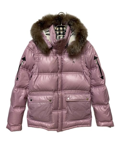BURBERRY BLACK LABEL（バーバリーブラックレーベル）BURBERRY BLACK LABEL (バーバリーブラックレーベル) ダウンジャケット ピンク サイズ:LLの古着・服飾アイテム