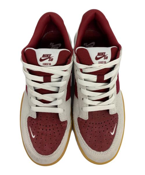 NIKE SB（ナイキエスビー）NIKE SB (ナイキエスビー)  FORCE 58 レッド×ベージュ サイズ:27.5の古着・服飾アイテム