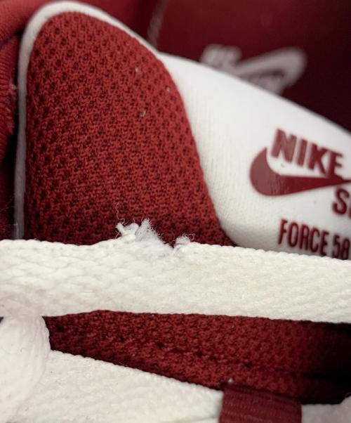 NIKE SB（ナイキエスビー）NIKE SB (ナイキエスビー)  FORCE 58 レッド×ベージュ サイズ:27.5の古着・服飾アイテム