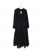 ne quittez pasヌキテパ）の古着「ドットワンピース」｜ブラック
