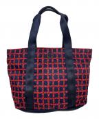 TORY BURCHトリーバーチ）の古着「トートバッグ」｜ネイビー×レッド