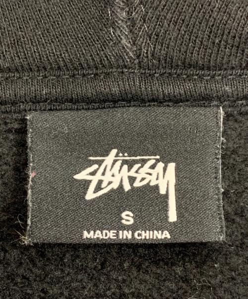 stussy（ステューシー）stussy (ステューシー) プルオーバーパーカー ブラック×ブルー サイズ:Sの古着・服飾アイテム