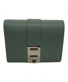 Ferragamo（フェラガモ）の古着「Hug 2つ折り財布」｜グリーン