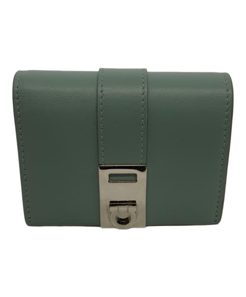 Ferragamo（フェラガモ）Ferragamo (フェラガモ) Hug 2つ折り財布 グリーンの古着・服飾アイテム