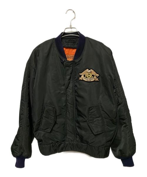 Schott（ショット）shott (ショット) HARLEY OWNERS GROUP (ハーレーオーナーズグループ) フライトジャケット ブラック サイズ:Lの古着・服飾アイテム