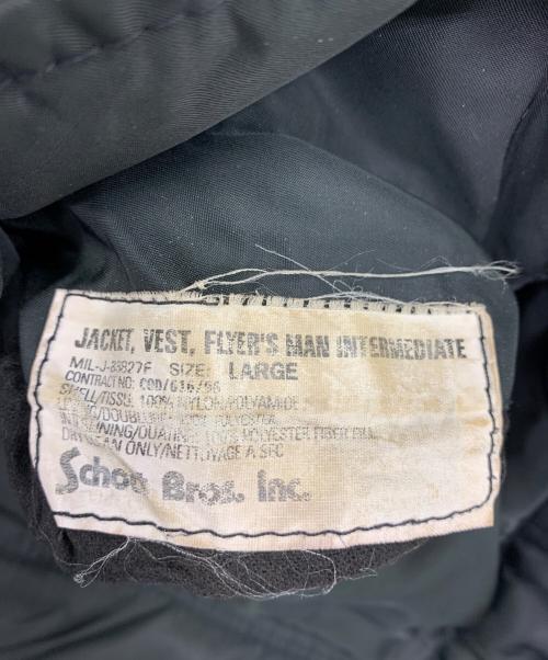 Schott（ショット）shott (ショット) HARLEY OWNERS GROUP (ハーレーオーナーズグループ) フライトジャケット ブラック サイズ:Lの古着・服飾アイテム