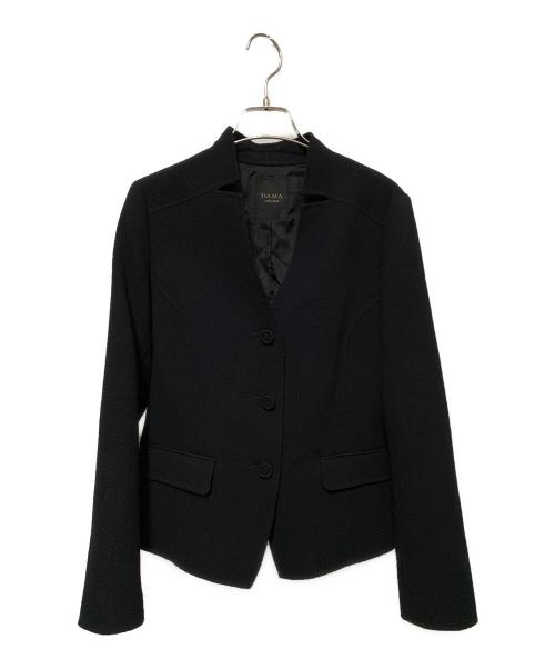 DAMA collection（ダーマコレクション）DAMA collection (ダーマコレクション) ウールセットアップ(ジャケット・スカート) ブラック サイズ:7ARの古着・服飾アイテム