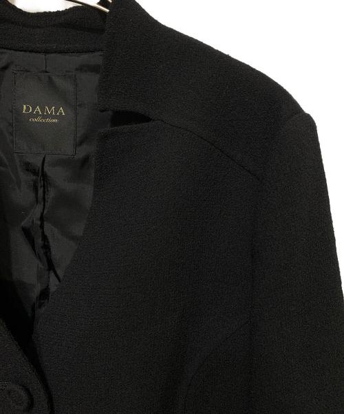 DAMA collection（ダーマコレクション）DAMA collection (ダーマコレクション) ウールセットアップ(ジャケット・スカート) ブラック サイズ:7ARの古着・服飾アイテム