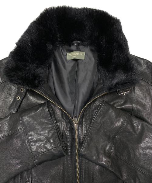 Wind Armor（ウィンドアーマー）Wind Armor (ウィンドアーマー) ファー付ラムレザージャケット ブラック サイズ:記載なしの古着・服飾アイテム