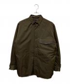 TOMORROW LANDトゥモローランド）の古着「ポリエステルツイル シャツブルゾン」｜オリーブ